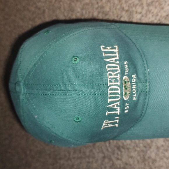 Sherry Ft Lauderdale est 1895 Florida Embroidered Green Strapback Hat Cap OS - Picture 2 of 9